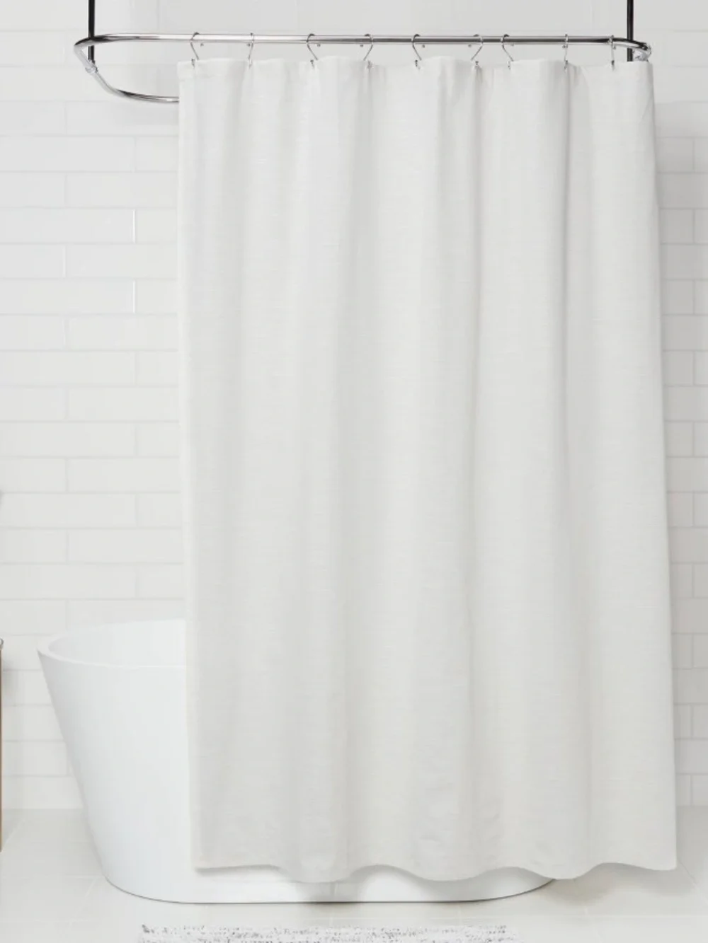 Micro Striped Textured Shower Curtain Khaki - Threshold. 72x72